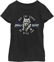 [STAR WARS] Clone Wars The Grey One Girl's Solid Crew Tee