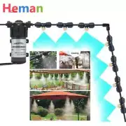 Quiet Misting Cooling System Kits with DC24V Quiet Water Pump Fog Nozzle Sprayer