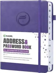Address Book with Alphabetical Tabs, Hardcover Password Book, Address Organizer