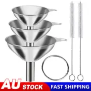 5Pcs Funnel Cooking Strainer Oil Wine Liquid Hopper Filter Tool Stainless Steel