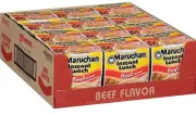 Maruchan Instant Lunch Beef Flavor Ramen Noodle Soup Set Of 12 Pack Cups