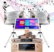 Tool Karaoke Machine 19.5 In/3TB Touch Screen with Mic&Speakers 550W Amplifier Three Ways to Request Songs/27 Languages for Home Party KTV Riend Gatherings Stage Performances