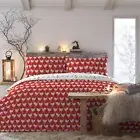 Christmas Duvet Cover - King Bedding Size (230 x 220cm) - Christmas Robin Duvet