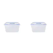 2PK Urban Kitchen Lg Storage Container w/ Clip Lock Silicone Lid Durable 33.8x26.8cm