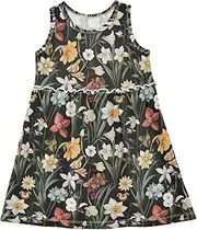 [Caihoyu] Toddler Girls Dresses Baby Girls Swing Casual Play Dresses Party Gift Clothes Outfit, Multicolor01, 4 Years