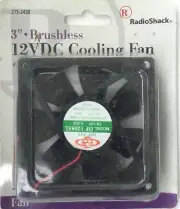 3in Brushless 12 VDC Cooling Fan Radio Shack 040293126612 Personal Computer