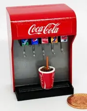 Dolls House Coca Cola Drinks Machine Dispenser Tumdee 1:12 Scale Coke Accessory