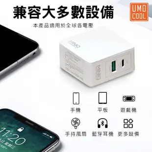 MINIQ AC-DK23T 雙孔36W快充頭 Type-C+USB 適用iPhone15 安卓 QC3.0 PD充電頭