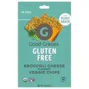 Good Graces Broccoli Cheese Veggie Chips, Plant Based Air Dried Gluten Free 3 oz