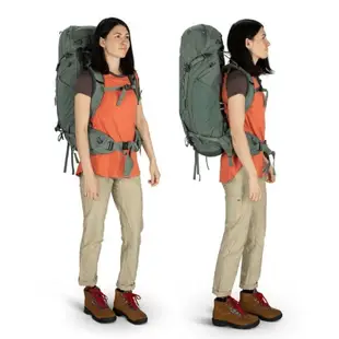 【美國 OSPREY】女款 輕量健行登山背包(M/L) Kyte 48L/3D立體網背.附防水背包套_接骨木莓紫