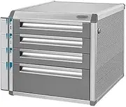 VUCICA Desktop File Cabinet with Lock, Drawer File Cabinet, Multi-Layer Aluminum Alloy Office File Cabinet, with Index Label, for A4 File Storage (Size : 4-Layers)