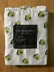 Cynthia Rowley Avocado Friends Pillowcase Set (2) Standard Whimsical 100% Cotton