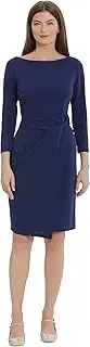 [Maggy London] Women's Twist Waist Detail Crepe Sheath Dress Office Workwear Career Event Guest of