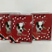 Red White Black DOG PAWS MAGNETIC PET DOG CAT PAW PRINT FRAME