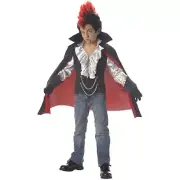 Kids Rockin Vampire Costume - Large - Black/Red - California Costume - Halloween