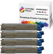 a Set BCMY Compatible Toner Cartridge for OKI 43459328 43459327 43459326 43459325 (2500 Pages) for OKI C3520MFP C3530MFP