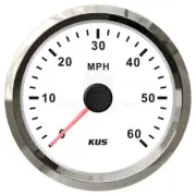 Kus Gauges - Speedo Gauge 85mm SS - NMEA 2000 - White - SAW 42460