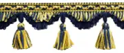 Ribbon Tassel Fringe Trim, Style# RTF0400, Color# 8967 - Nautical Blue [5 Yards]