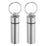 2 Pcs Metal Toothpick Holder Reusable Toothpick Case Toothpick Container Silver