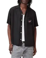 Allsaints Lovers Relaxed Fit Camp Shirt