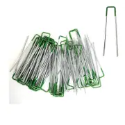 OZNALA 200PCS Primeturf Synthetic Artificial Grass Pins Fake Lawn Turf Weed Mat U Pegs Weedmat