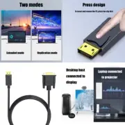 DisplayPort to VGA 100/200cm Cable Adapter for PC to Monitors Connection