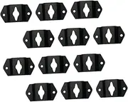 20pcs Small Speaker Hook Mounts Pole Tilting Hooks Extendable Speaker Hanging Holder Stands Wall Mount Clothing Rack Heavy Duty Clothes Hanger Rack Speaker Holder Wall Iron Black