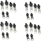 24Pcs Black Universal Instant Fix Zipper Repair Kit Replacement Zip Slider
