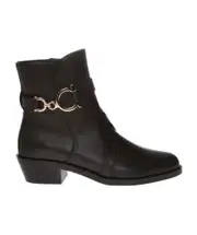 Gancini-strap ankle boots US6 Black