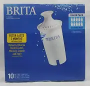 Brita Standard Replacement Water Filters 10 Pack NEW