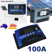 MPPT 100A 12/24V Solar Panel Regulator Battery Auto LCD USB Charge Controller AU
