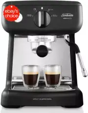EM4300K Mini Barista Coffee Machine | 2L Tank, 15 Bar, Black.