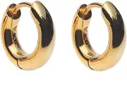 [Yihuaqun] men's hip-hop Sterling silver gold earrings solid s925 silver minimalist style gold-plated personality temperament