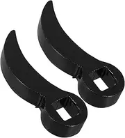 2pcs Adapter Head Pry Wrench Adapters Half Shaft Disassembly Tool Adjustable Pulley Remover Semi-axle Pry Bar Adjustable Lifting Bar Power Tool Accessories Black 65 Manganese Steel