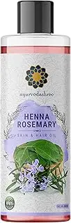 AYURVEDASHREE Henna Rosemary Hair Oil 200 Ml 6.76 Fl Oz With Neem Oil Shikakai Oil Bhringraj Oil Amla Oil Brahmi Oil Sesame Oil Olive Oil & Sunflower Oil…