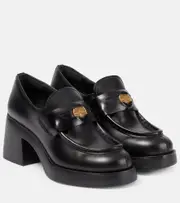 [Miu Miu] Miu Miu Leather penny loafers AU 9 black