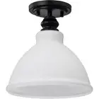 Nuvo Lighting 60/8025 Russel 10 inch Matte Black Semi Flush Mount Ceiling Light