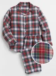 Gap kids Size 4 Flannel 2 Piece Pajama Set Ivory Cream Frost Soft Cozy Pj’s