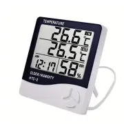 Smart Electric Digital Hygrometer Weather Station Clocks LCD Electronic Humidity