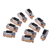 DB9 Null Modem Adapter Male to Female Slimline Data Transfer Serial Port Adap...