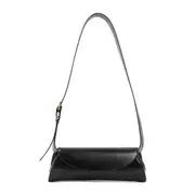 [Jil Sander] Jil Sander-Black Leather Cannolo Bag-Donna OS OS