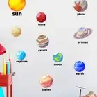 Glow Dark Planet Wall Stickers 10 Planets Glow Star Planets Wall Decor *