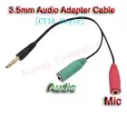 3.5mm Male to Audio Mic Female Splitter Adapter Cable For Samsung Galaxy M34 5G