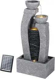Gardeon Solar Fountain Water Feature Outdoor Fountain Indoor 3-Tier Cascading