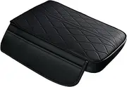 Car Arm Rest Support Pad - Leather Car Armrest Cushion | Hand Rest Pillow with Organizer Pockets | Lightweight Car Armrest Cushion | Car Accessories univerrsal Fit for Most Vehicles