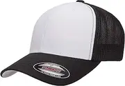 [Flexfit] Mens 6511W Trucker Mesh with White Front Panels Cap - Multi - One SizeFA
