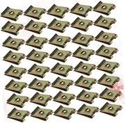 HEALEEP 50 Pack No.6 Motorcycle u Nuts Manganese Steel Fasteners Spire u Clip for Panel Wire Fixing