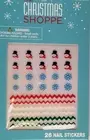 the CHRISTMAS SHOPPE 26ct Nail Stickers - SNOWMAN