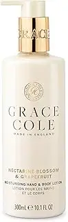 Grace Cole Nectarine Blossom & Grapefruit Hand & Body Lotion, Moisturising and Nourishing, Vegan and Cruelty Free 300ml