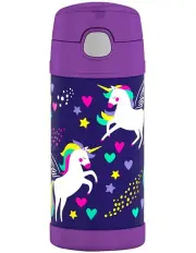 [Thermos] Vacuum Insulated Unicorn Drink Bottle 355ml in Purple